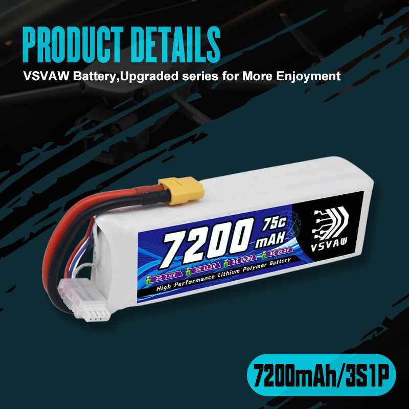 VSVAW 3S Lipo Battery 11.1V 72 - огляд і ціна Drone Battery 3S