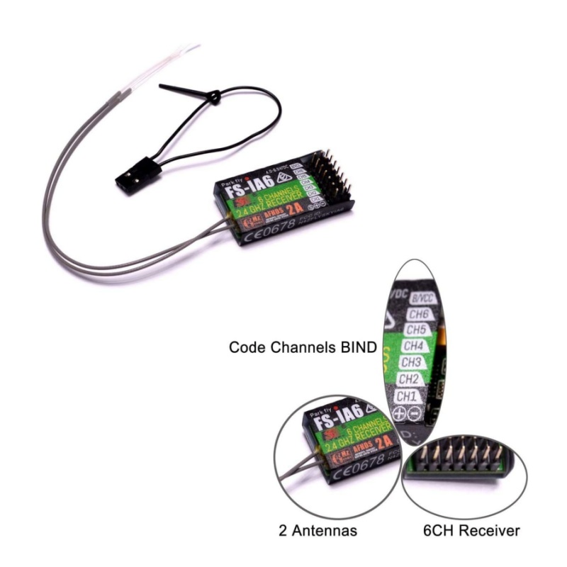 Flysky FS-IA6 Receiver 6CH Dua - огляд і ціна Drone Battery Plate