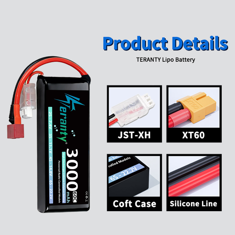 TERANTY 2S 3000mAh Lipo Batter - огляд і ціна Drone Battery 4S