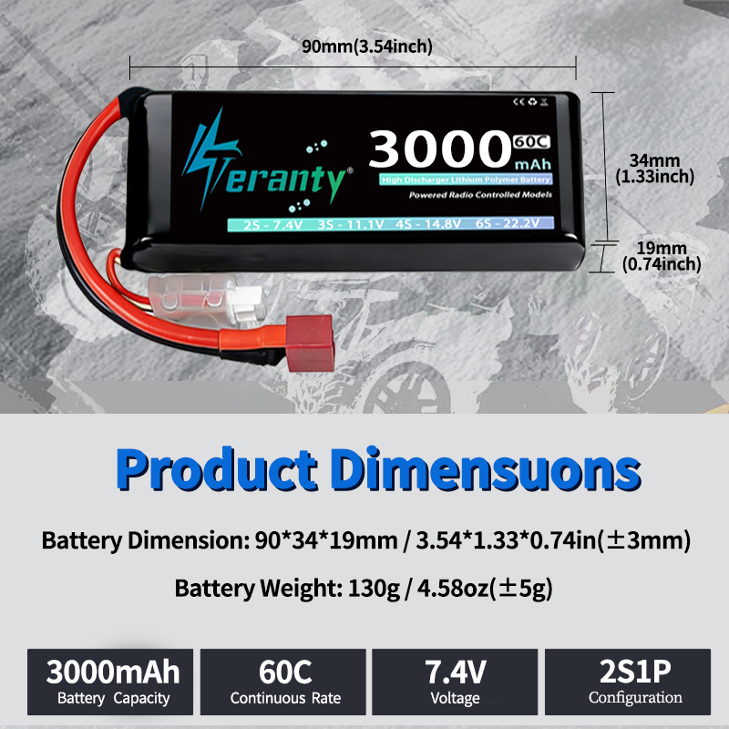 TERANTY 2S 3000mAh Lipo Batter - огляд і ціна Drone Battery 4S