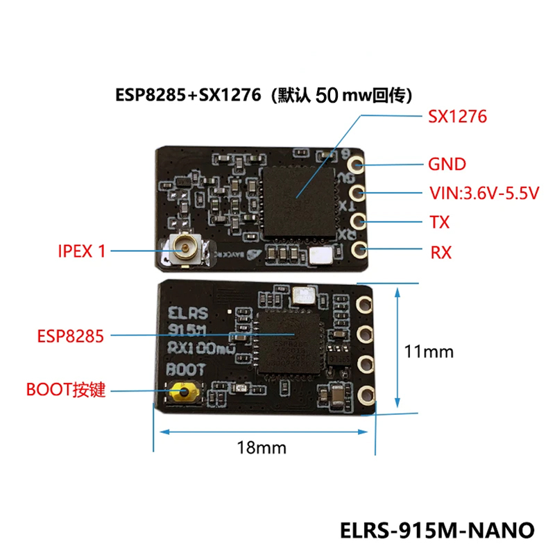 BAYCK ELRS 900MHz 915MHz NANO  - огляд і ціна Drone Battery Plate