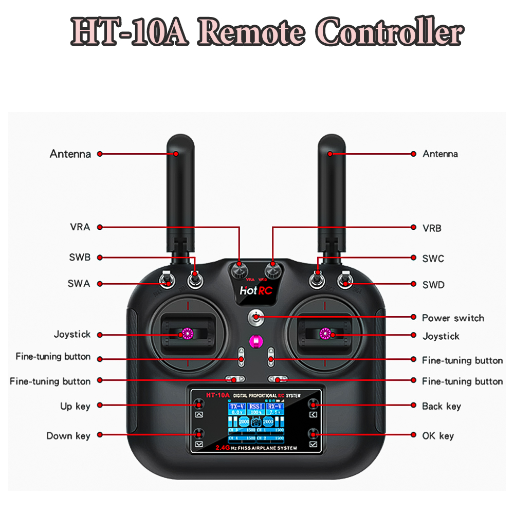 Hotrc Hot rc HT-10A HT10A 2.4G - огляд і ціна Drone Battery Connector