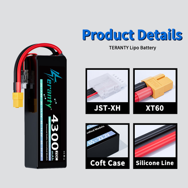 TERANTY 4S 4300mAh 14.8V 70C 1 - огляд і ціна Drone Battery 4S