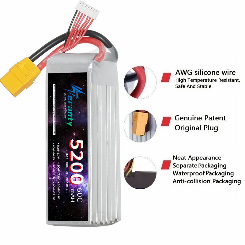 TERANTY 6S 5200mAh Lipo Batter - огляд і ціна Drone Battery 6S