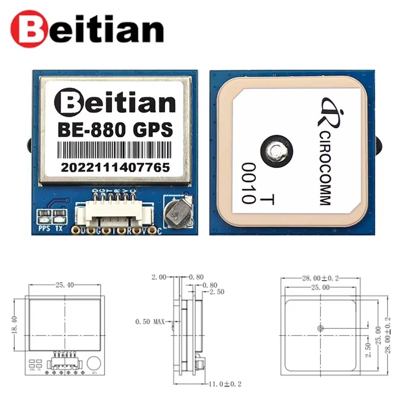 Beitian GPS Module BE-180 BE-2 - огляд і ціна Drone Battery Plate