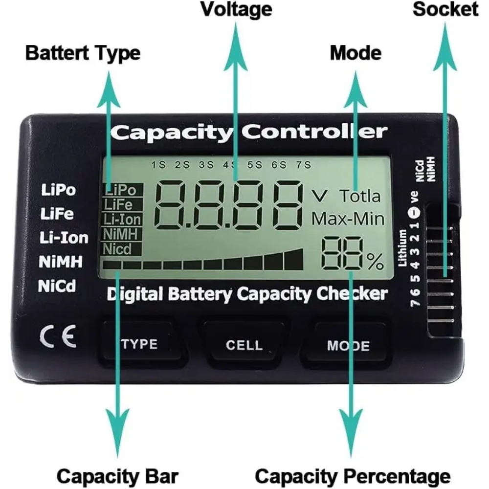 Handheld Battery Capacity Chec - огляд і ціна Drone Battery Voltage Checker