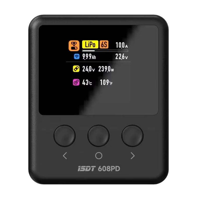 ISDT 608PD DC 240W/10A USB C 1 - огляд і ціна Drone Battery Smart