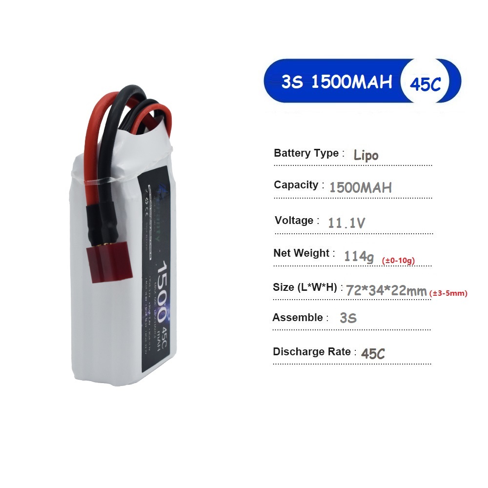 11.1V LiPo Battery 3S 1500mah  - огляд і ціна Drone Battery Li-Ion