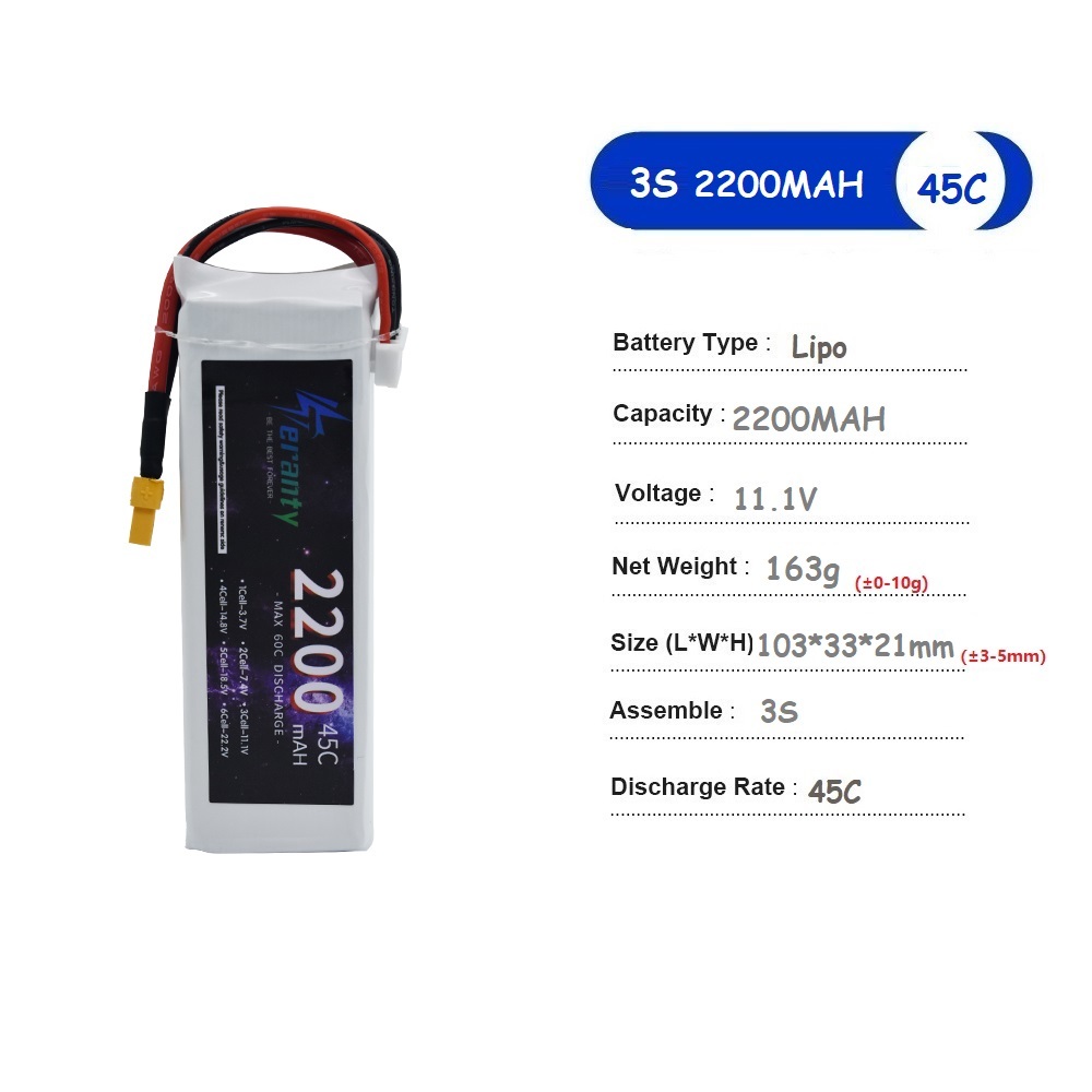 11.1V LiPo Battery 3S 1500mah  - огляд і ціна Drone Battery Li-Ion
