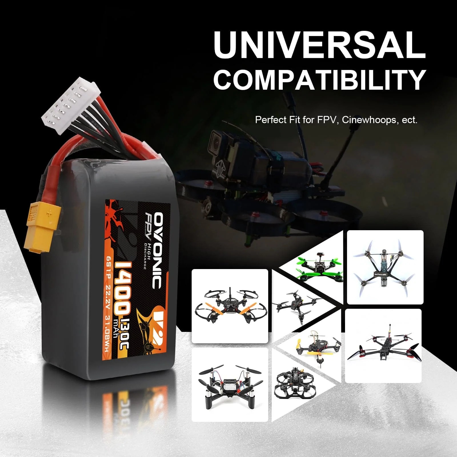 Ovonic 6S LiPo Battery 22.2V 1 - огляд і ціна Drone Battery Bag